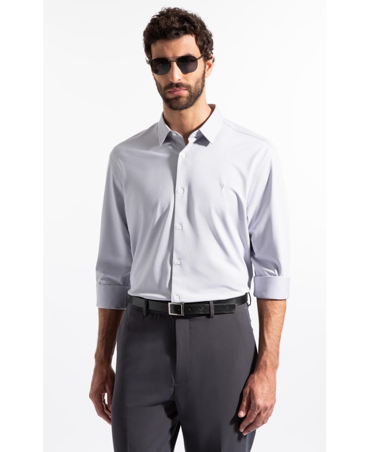 Camisa Oxford Flex Classic Fusioned Ml Niquel