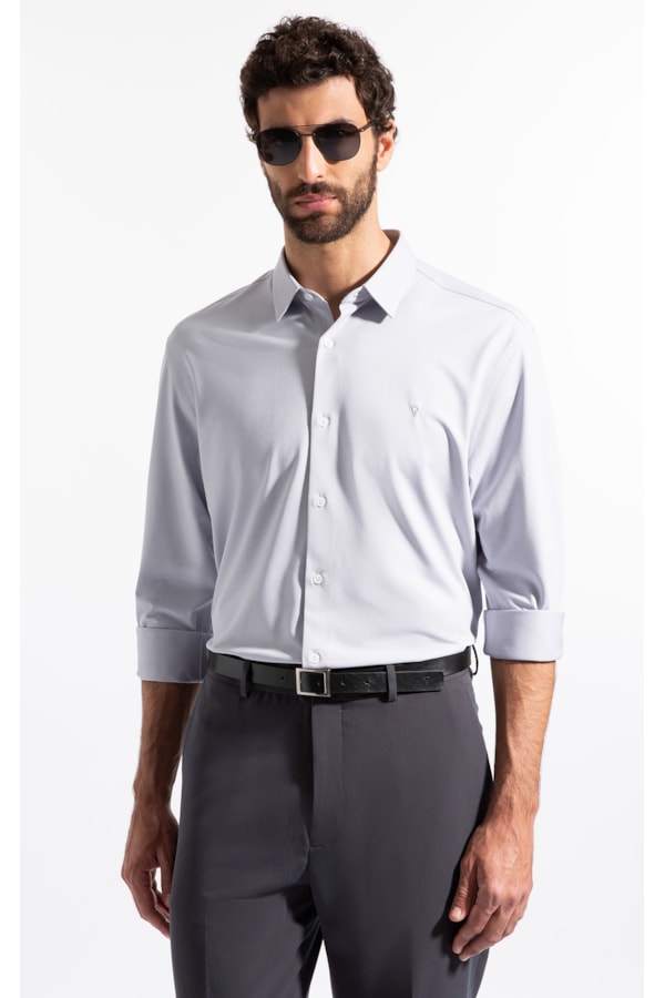 Camisa Oxford Flex Classic Fusioned Ml Niquel
