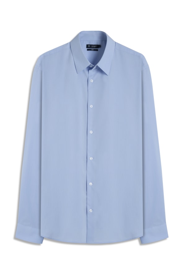 Camisa Oxford Flex Classic St Ml Azul Claro                              