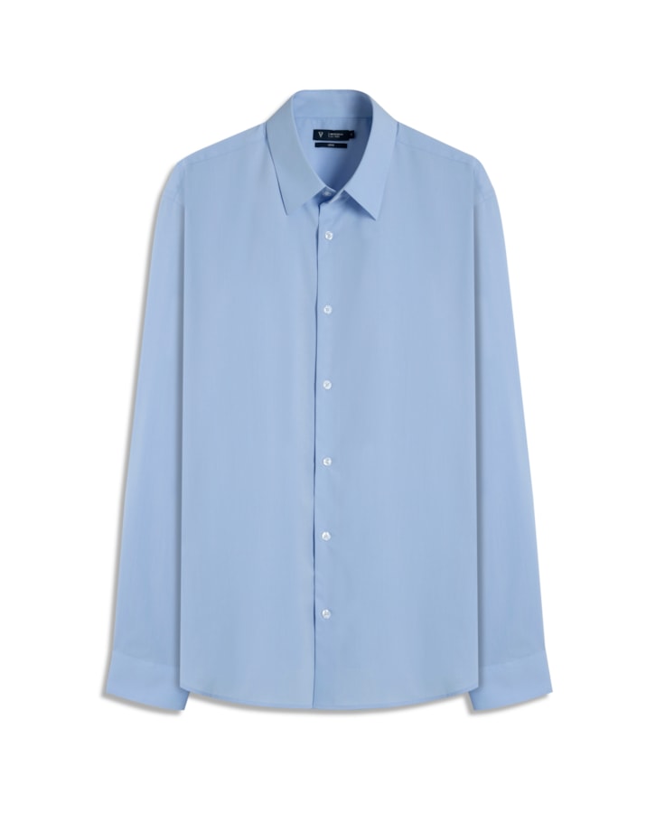 Camisa Oxford Flex Classic St Ml Azul Claro                              