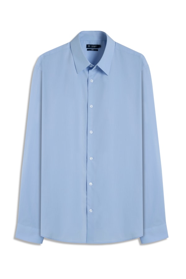 Camisa Oxford Flex Classic St Ml Azul Claro                              