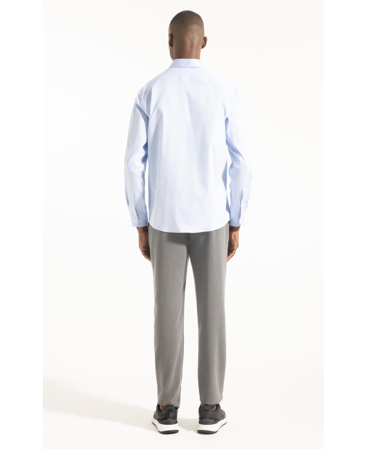 Camisa Pin Point Slim Shangai Azul Claro