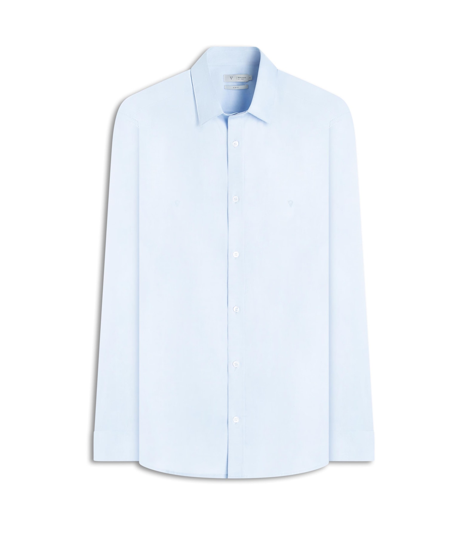 Camisa Pin Point Slim Shangai Azul Claro