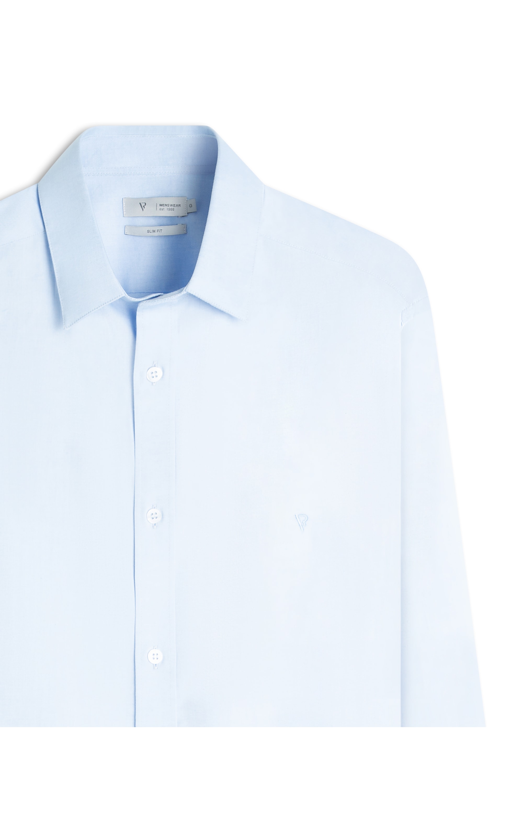 Camisa Pin Point Slim Shangai Azul Claro