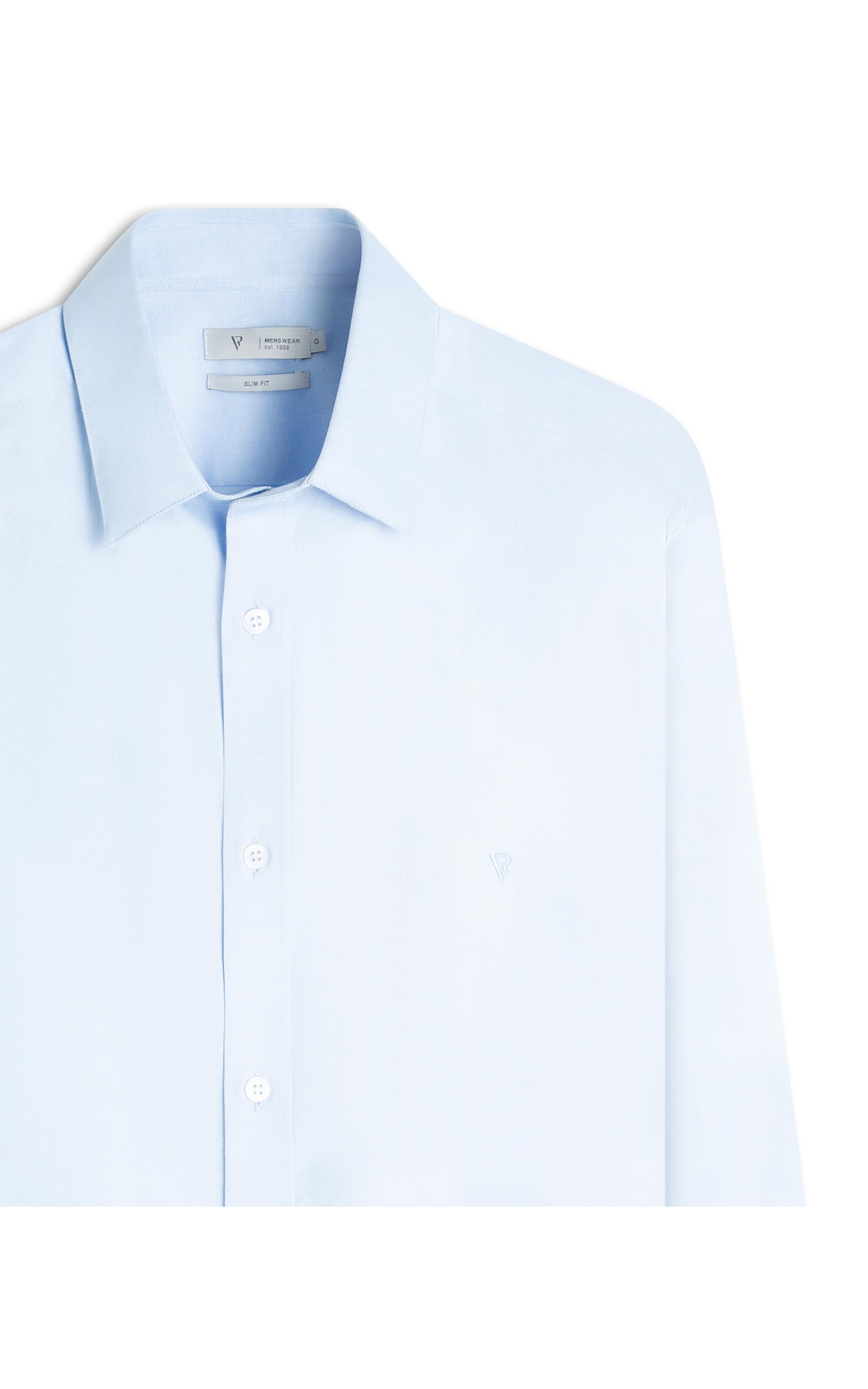 Camisa Pin Point Slim Shangai Azul Claro
