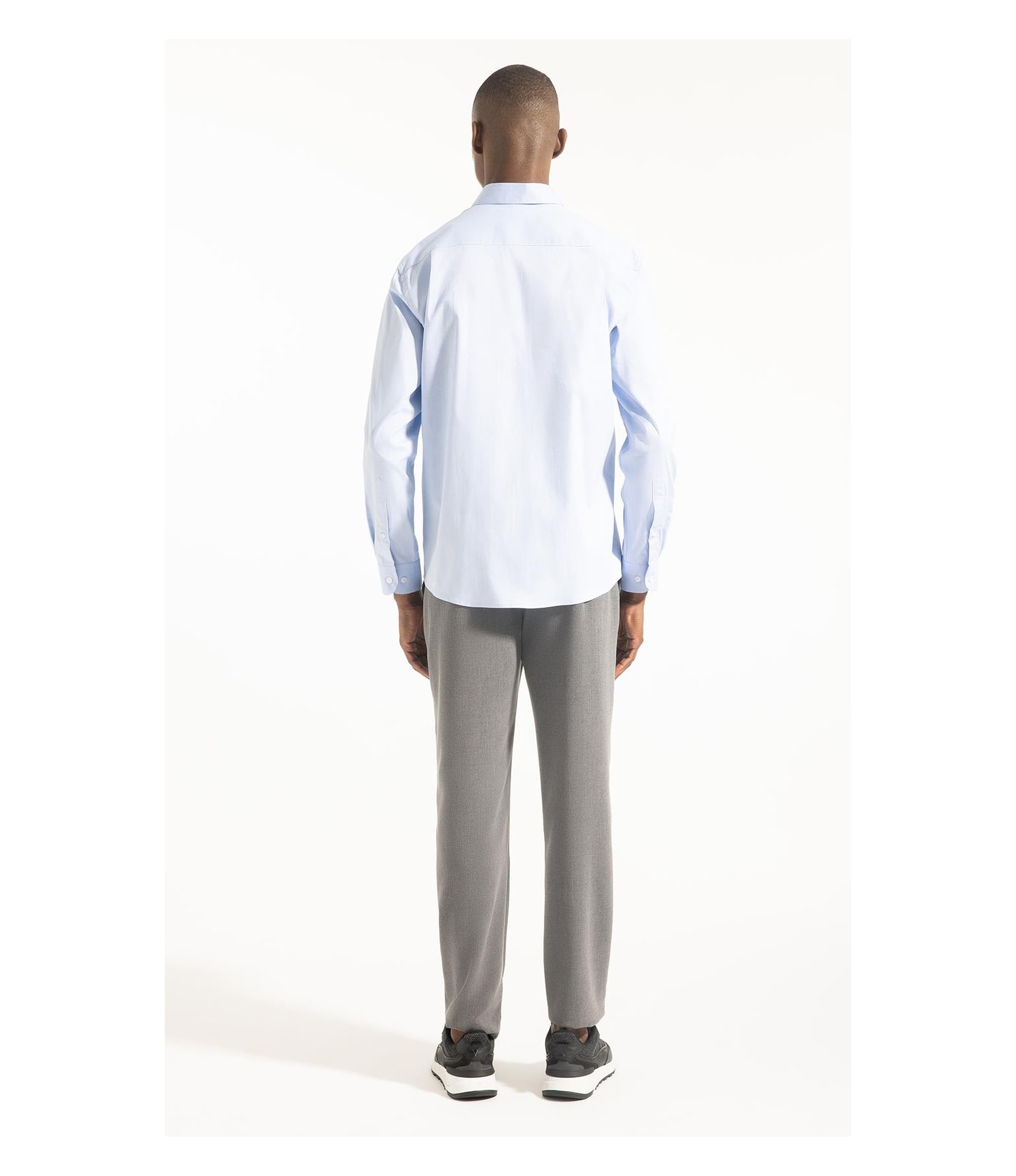Camisa Pin Point Slim Shangai Azul Claro
