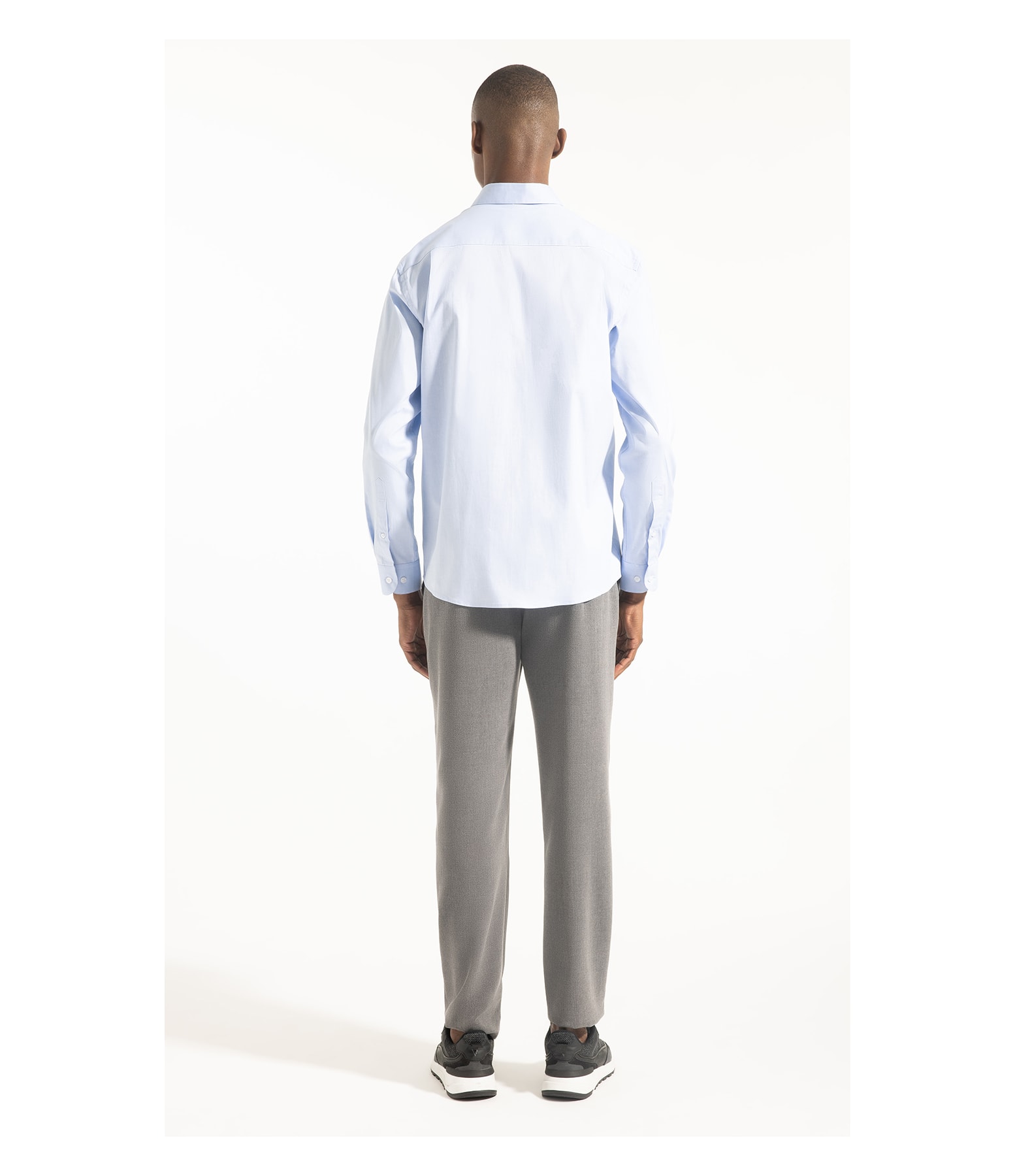 Camisa Pin Point Slim Shangai Azul Claro