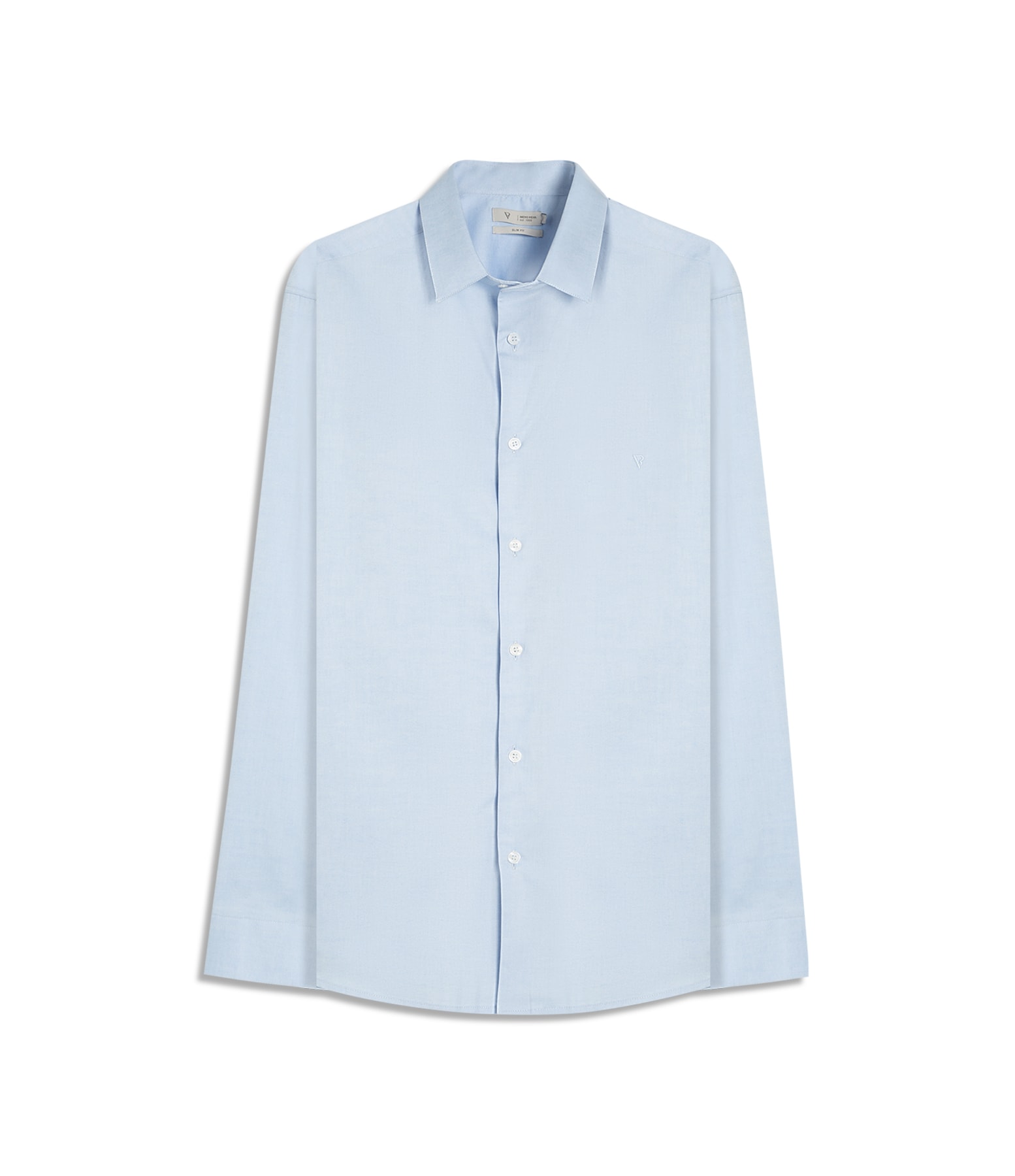 Camisa Pin Point Slim Shangai Azul Claro