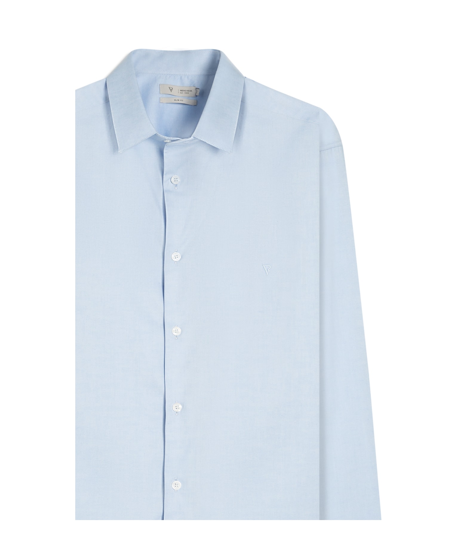 Camisa Pin Point Slim Shangai Azul Claro