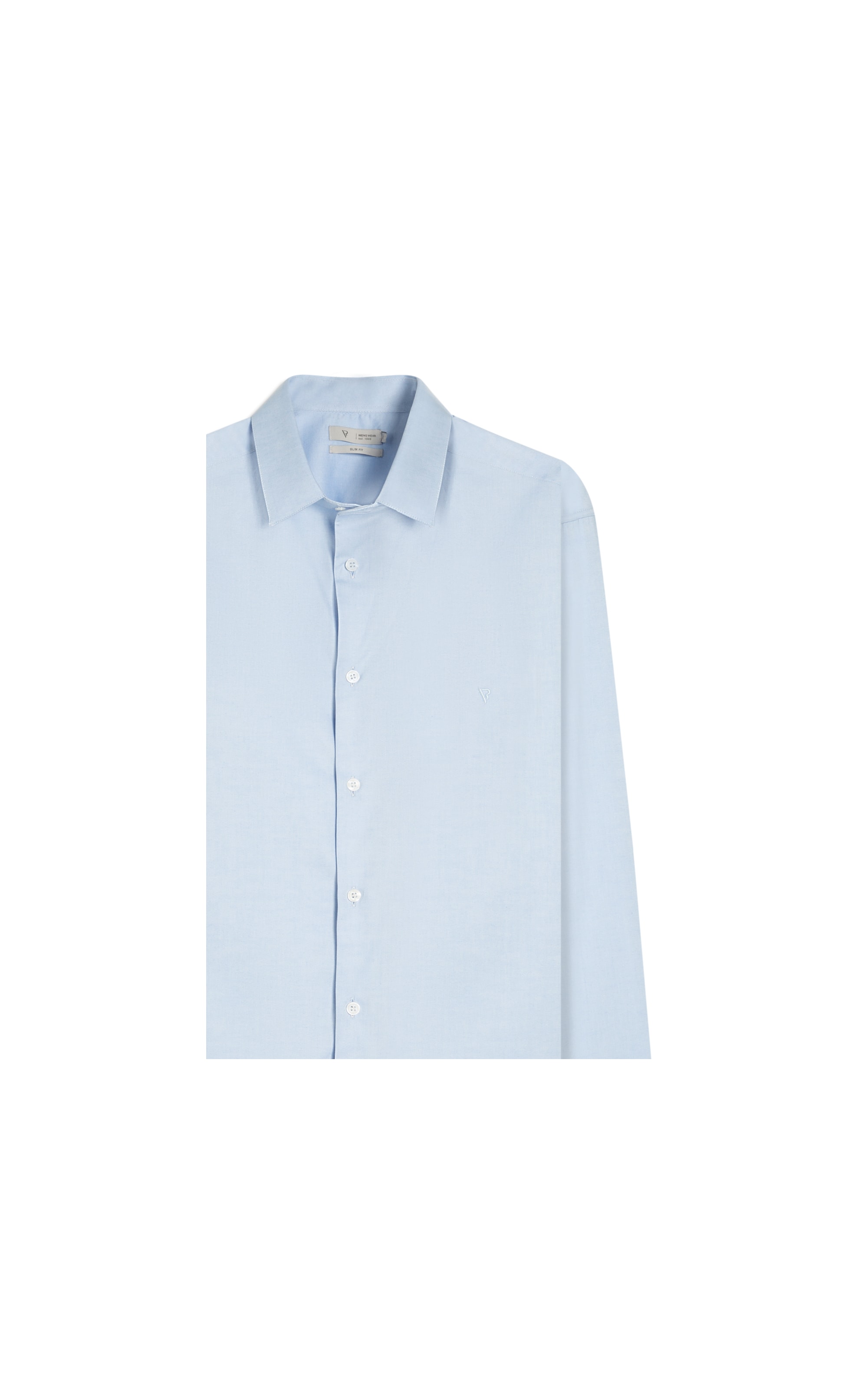 Camisa Pin Point Slim Shangai Azul Claro