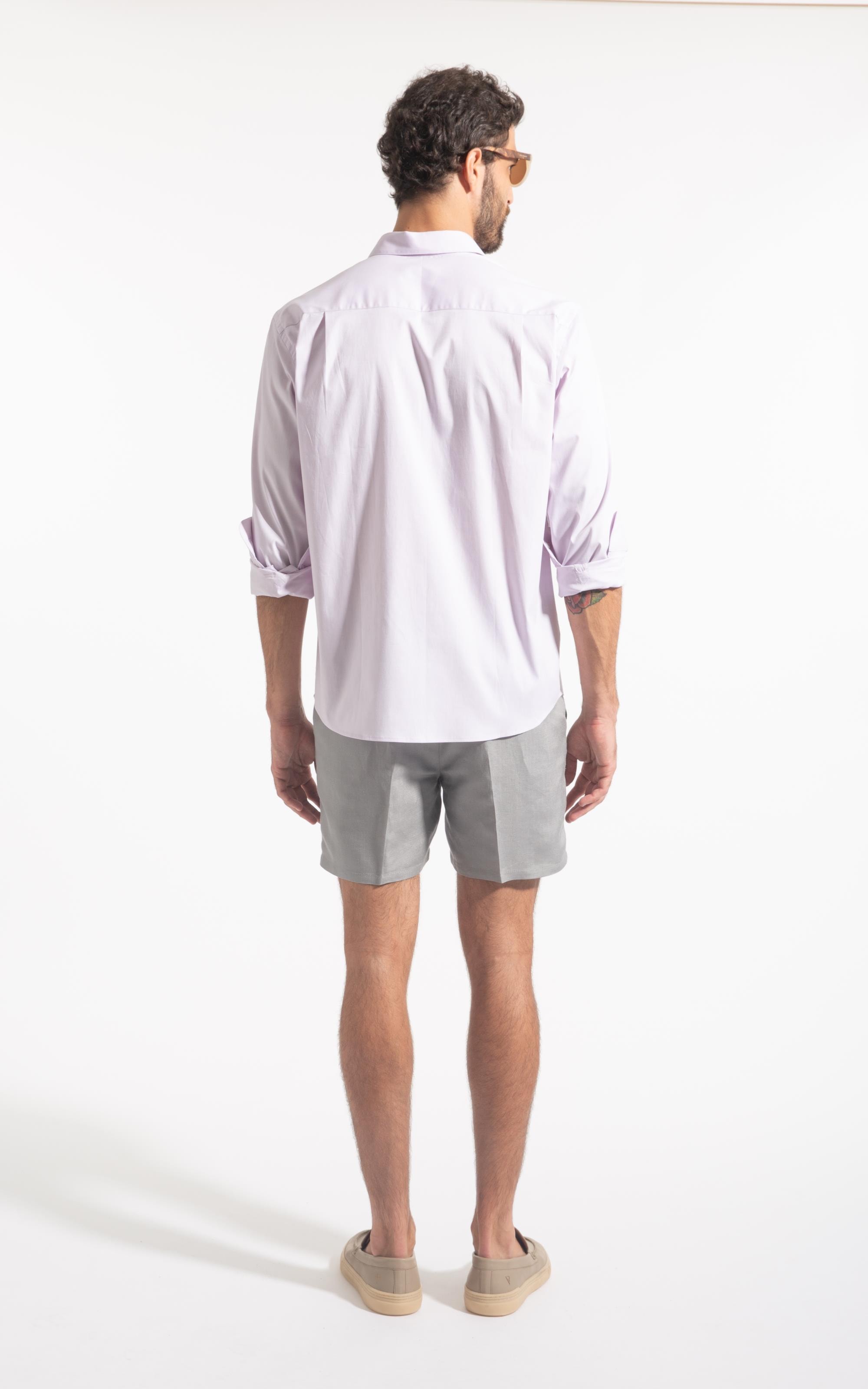 Camisa Pin Point Slim Shangai Lilas