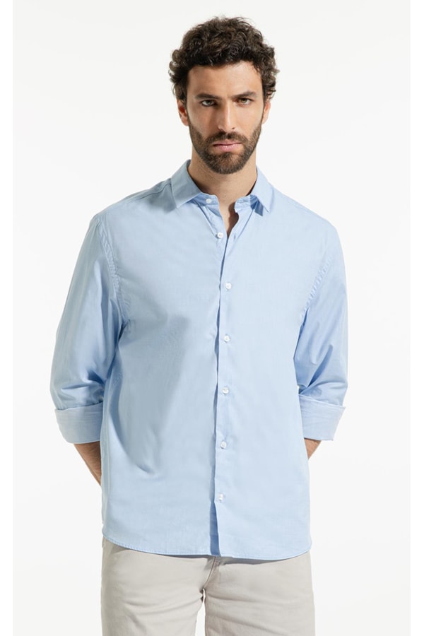 Camisa Ravel Castiglione Classic Shangai Azul Bic