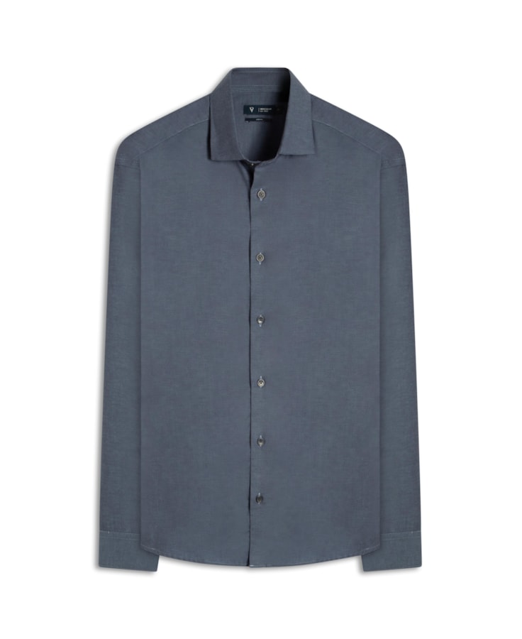 Camisa Ravel Twill Classic New Italian Azul Jeans