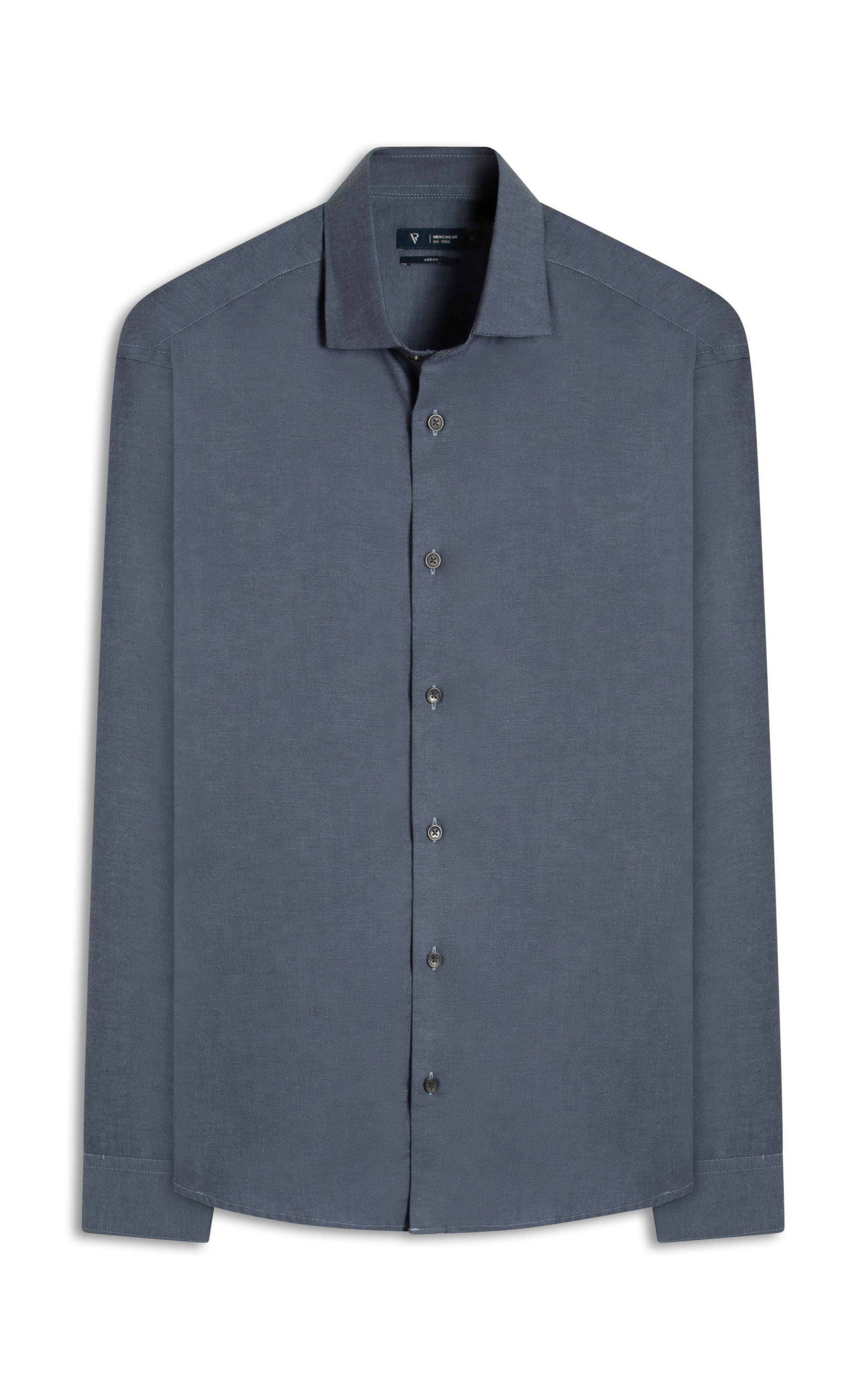 Camisa Ravel Twill Classic New Italian Azul Jeans