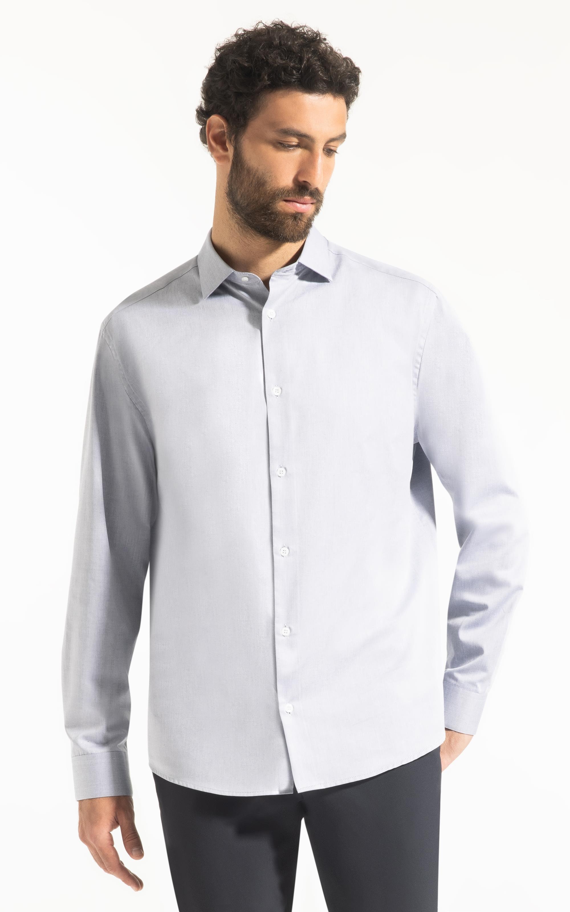 Camisa Ravel Twill Classic New Italian Grafite