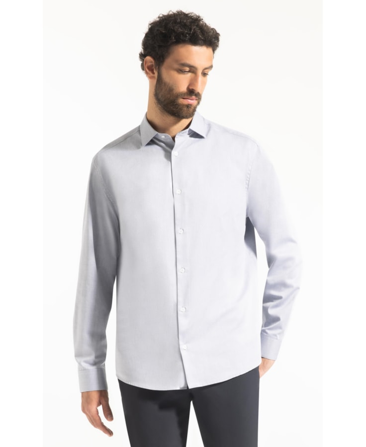 Camisa Ravel Twill Classic New Italian Grafite