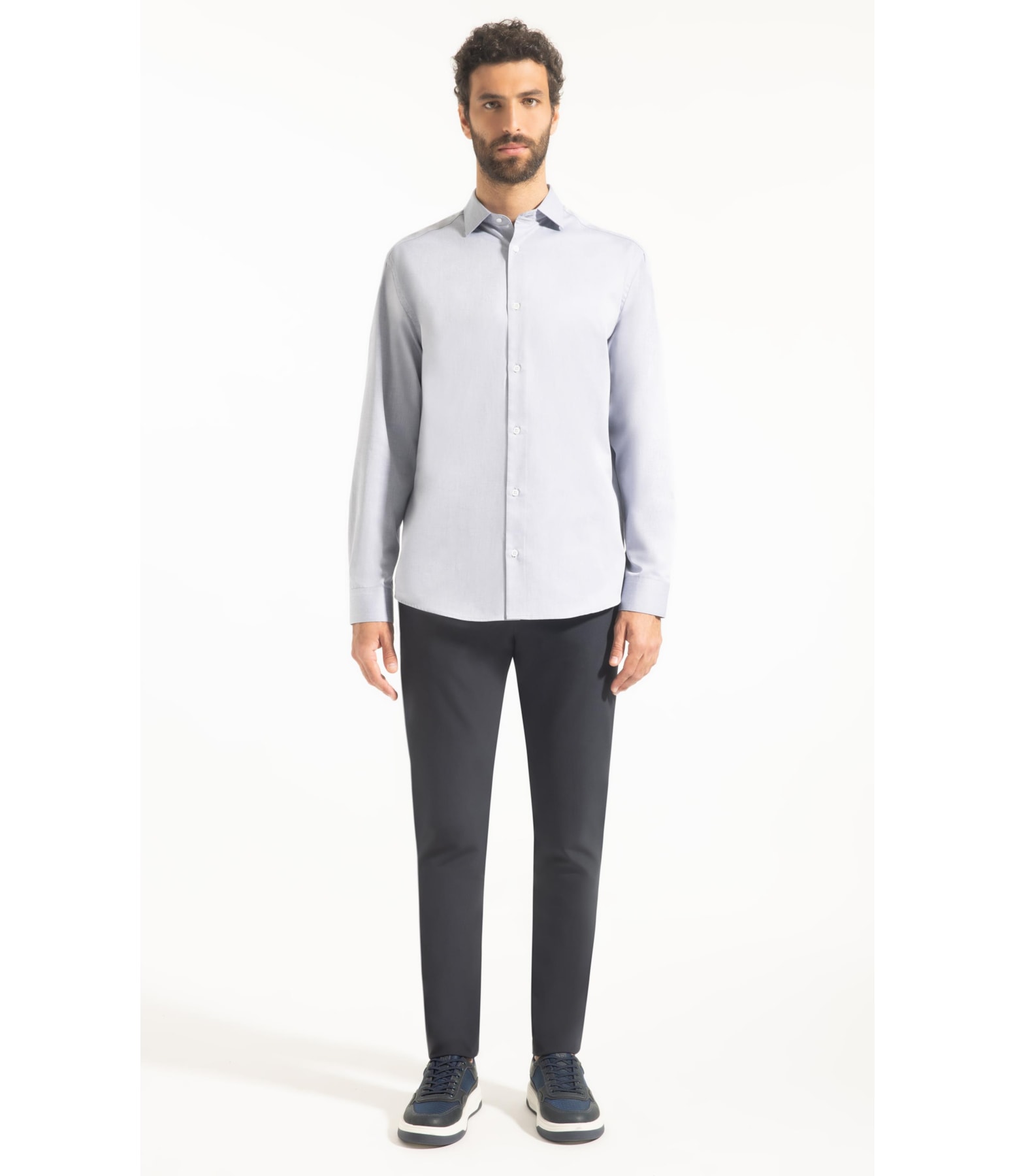 Camisa Ravel Twill Classic New Italian Grafite