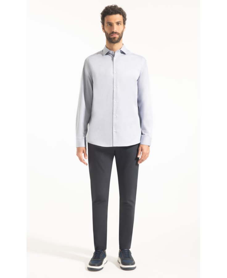 Camisa Ravel Twill Classic New Italian Grafite