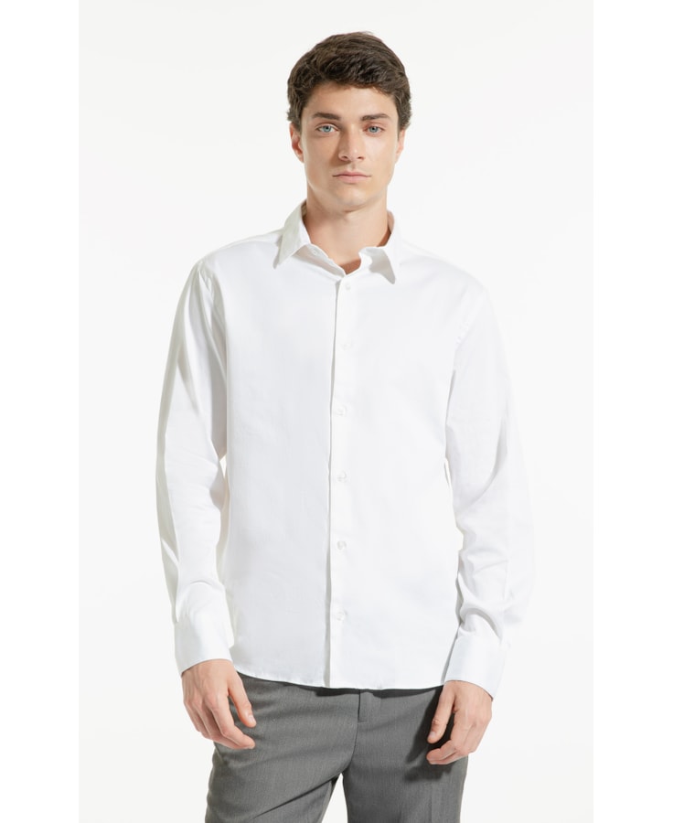 Camisa Satin Span New Class Pirlo Branco