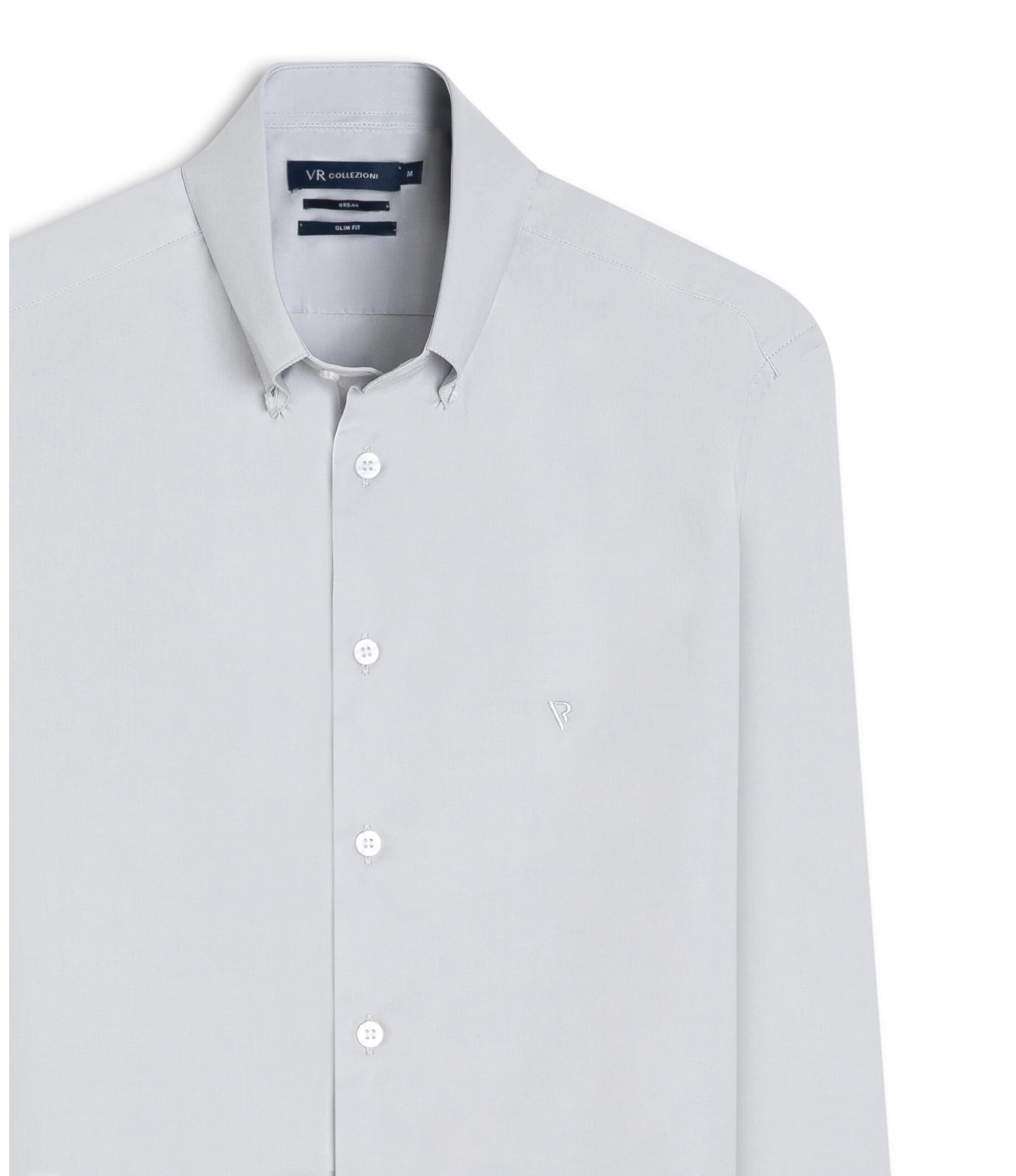 Camisa Slim Anatomic Cinza Claro