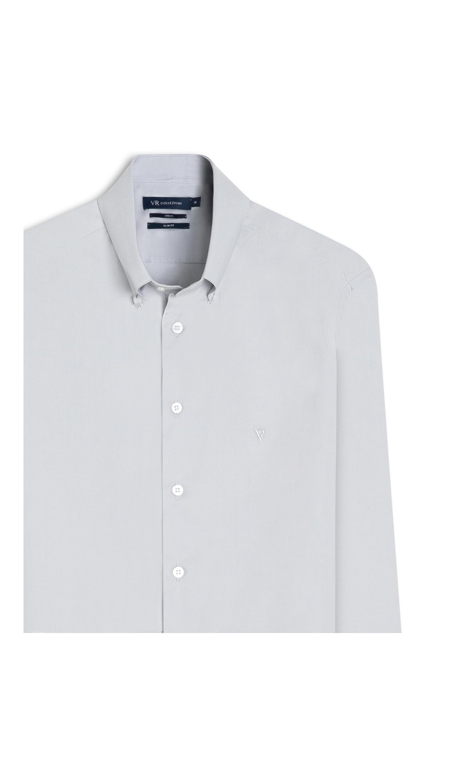 Camisa Slim Anatomic Cinza Claro