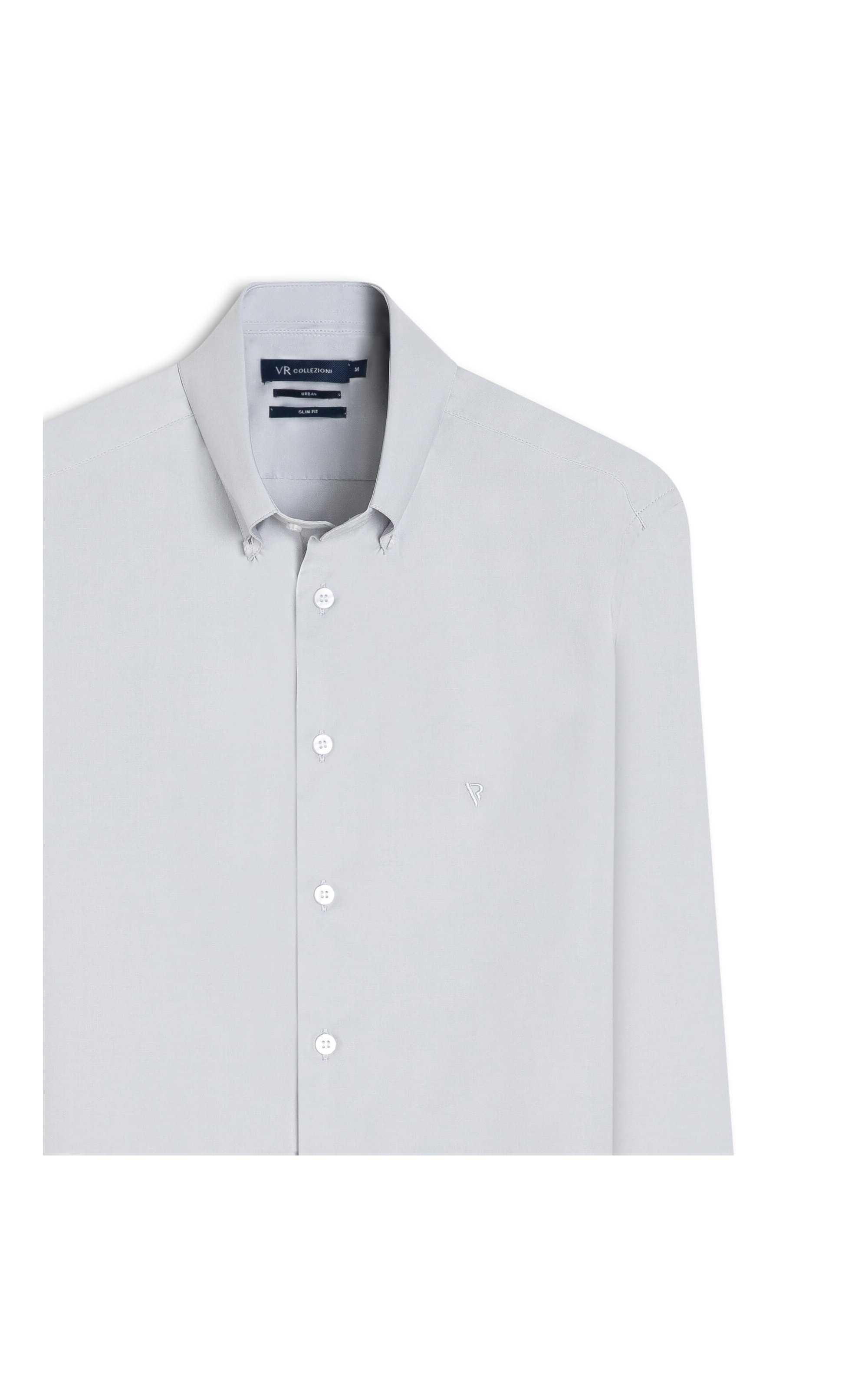 Camisa Slim Anatomic Cinza Claro