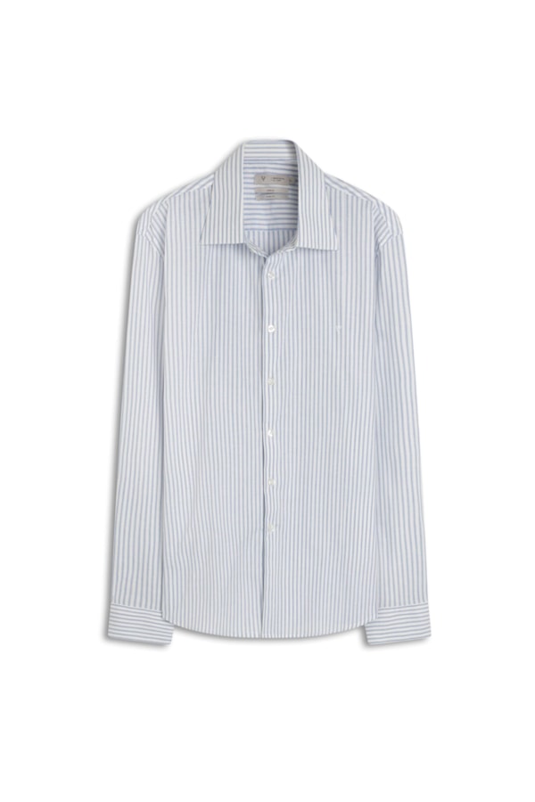 Camisa Slim Foligno Azul Jeans