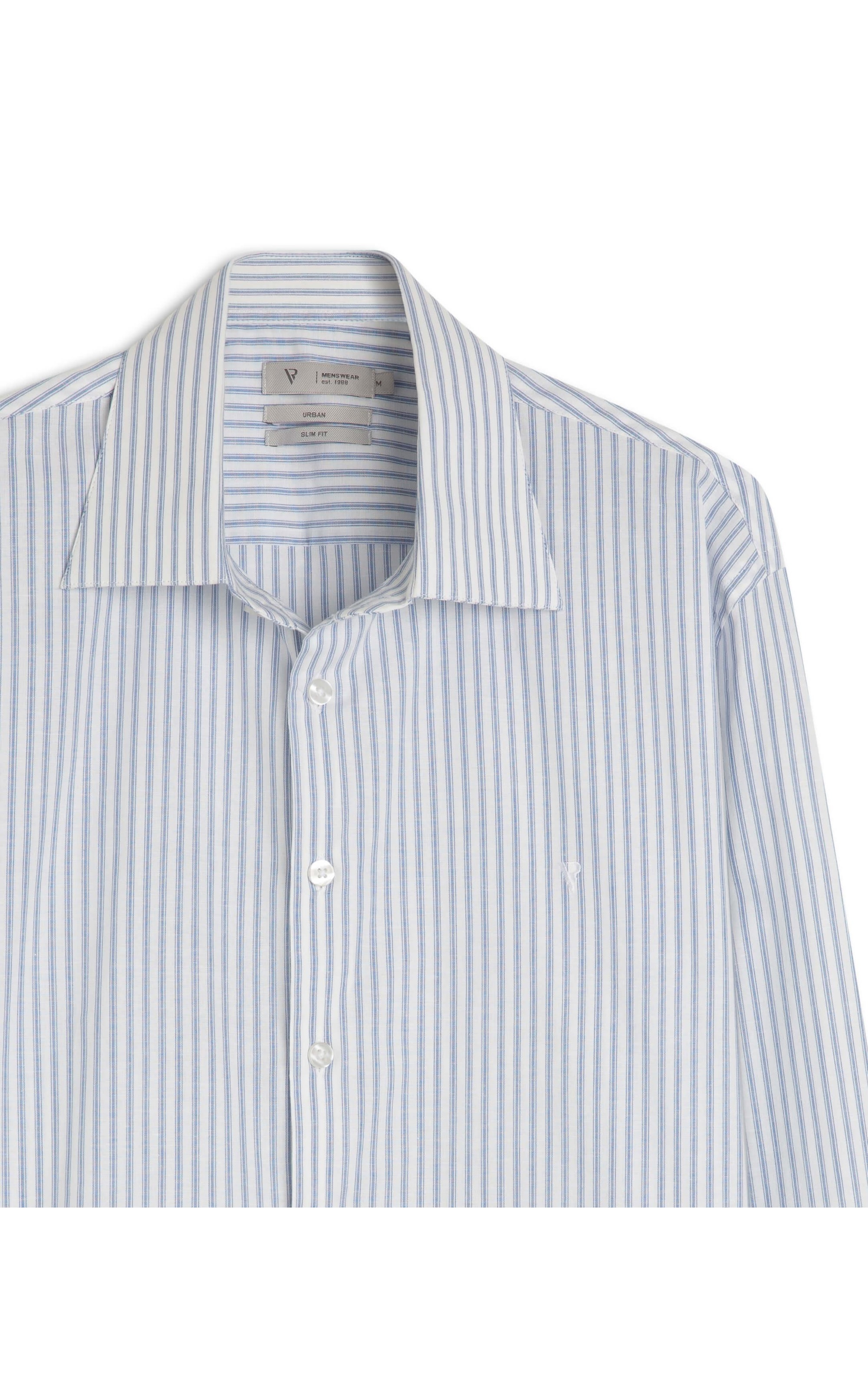 Camisa Slim Foligno Azul Jeans