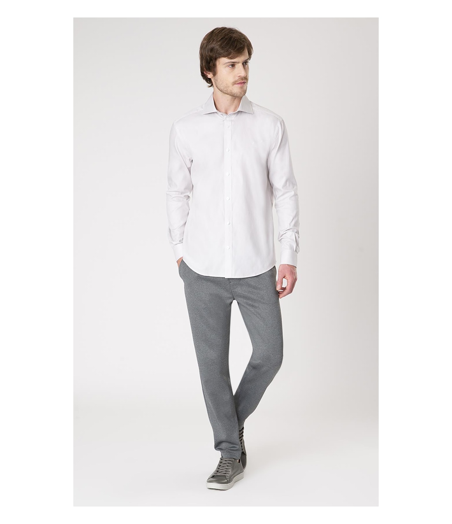 Camisa Sorano Italian Cinza Claro