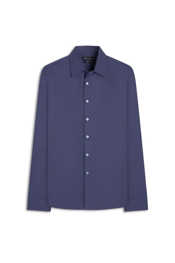 Camisa Stretch Slim Dark Navy
