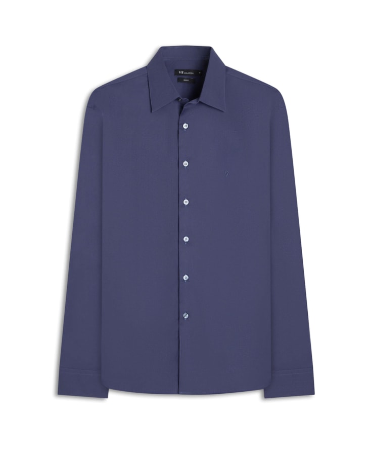 Camisa Stretch Slim Dark Navy