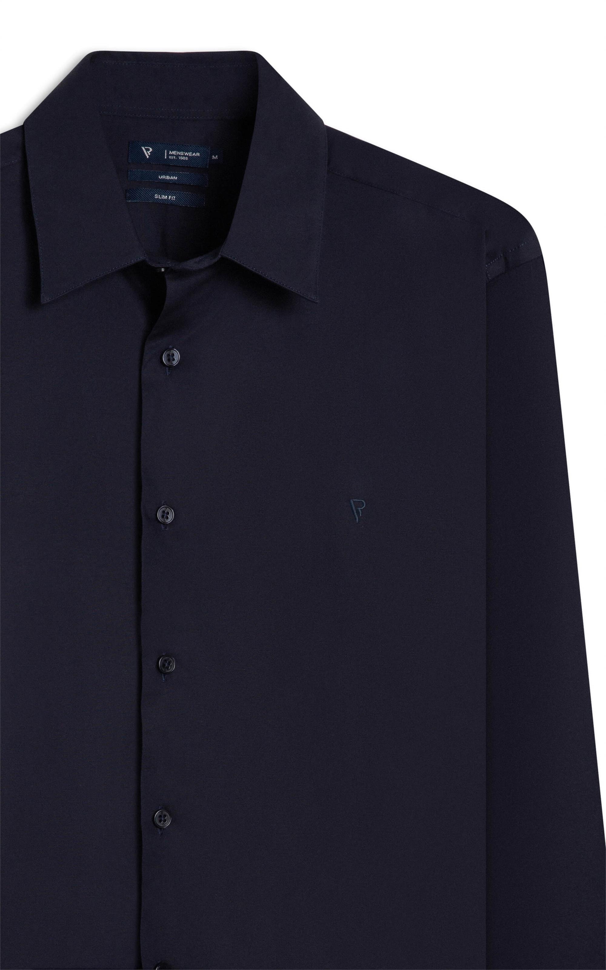 Camisa Stretch Slim Irish Dark Navy