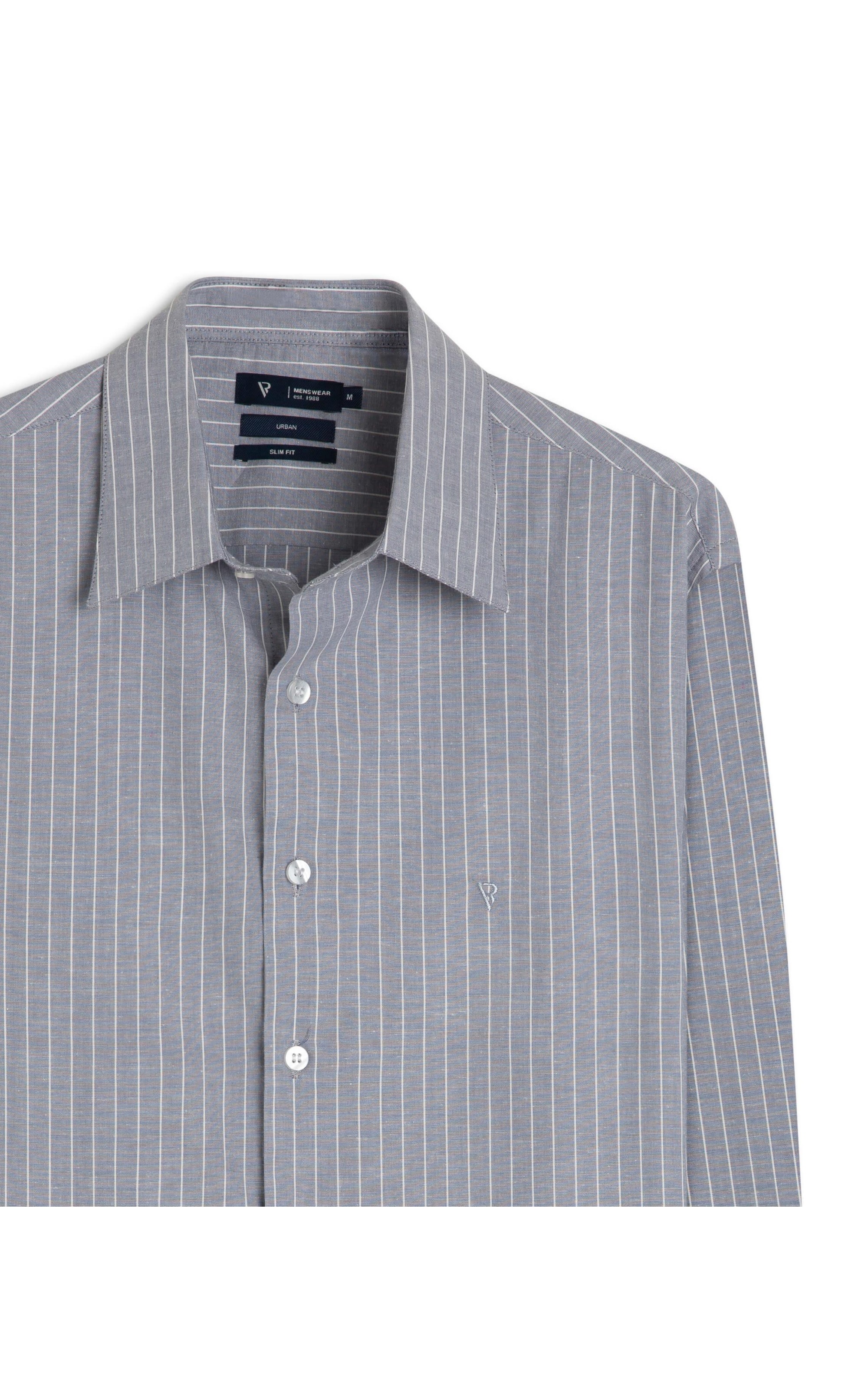 Camisa Taranto Slim Azul Seco