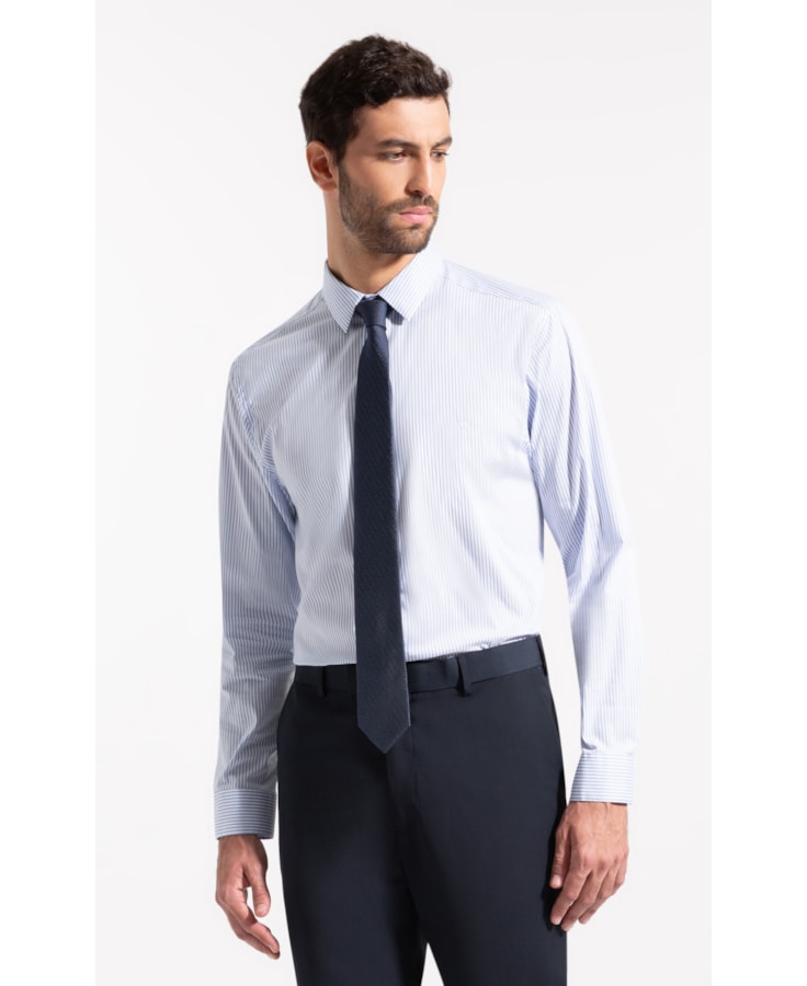 Camisa Tch Bld Crytal Slim Shan Azul Pervante