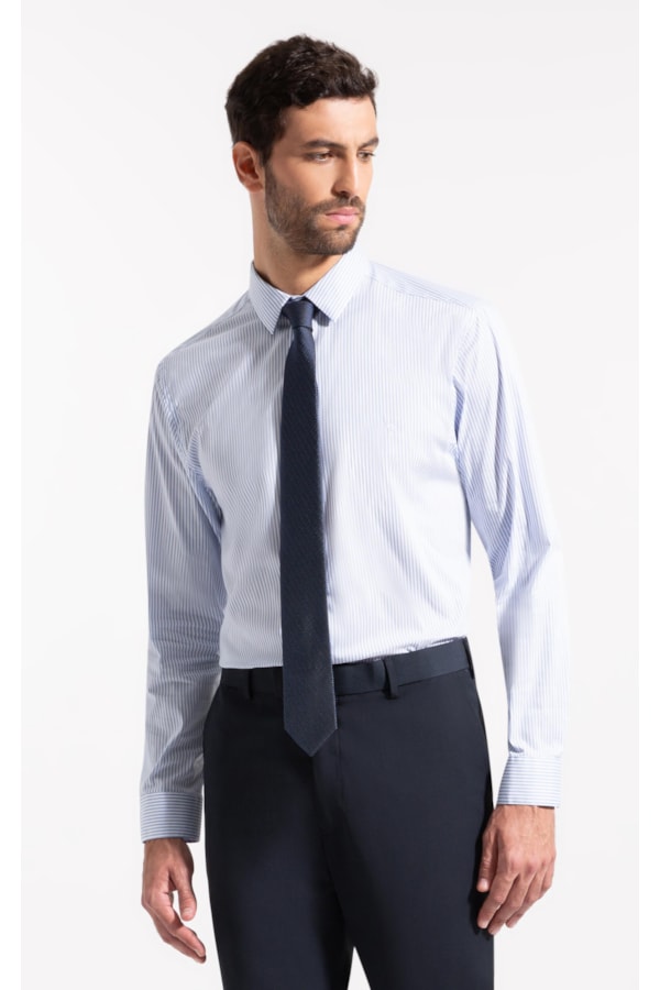 Camisa Tch Bld Crytal Slim Shan Azul Pervante