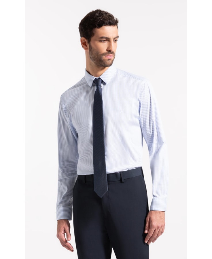 Camisa Tch Bld Crytal Slim Shan Azul Pervante
