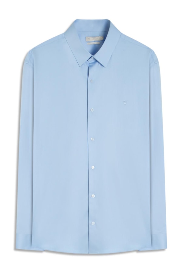 Camisa Tech Bamboo Classic St Fusioned Ml Azul Claro