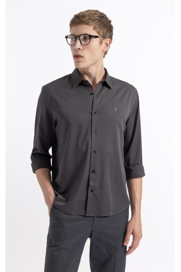 Camisa Tech Bamboo Classic St Fusioned Ml Plumbo