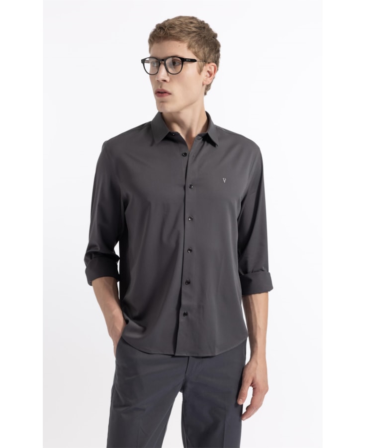 Camisa Tech Bamboo Classic St Fusioned Ml Plumbo