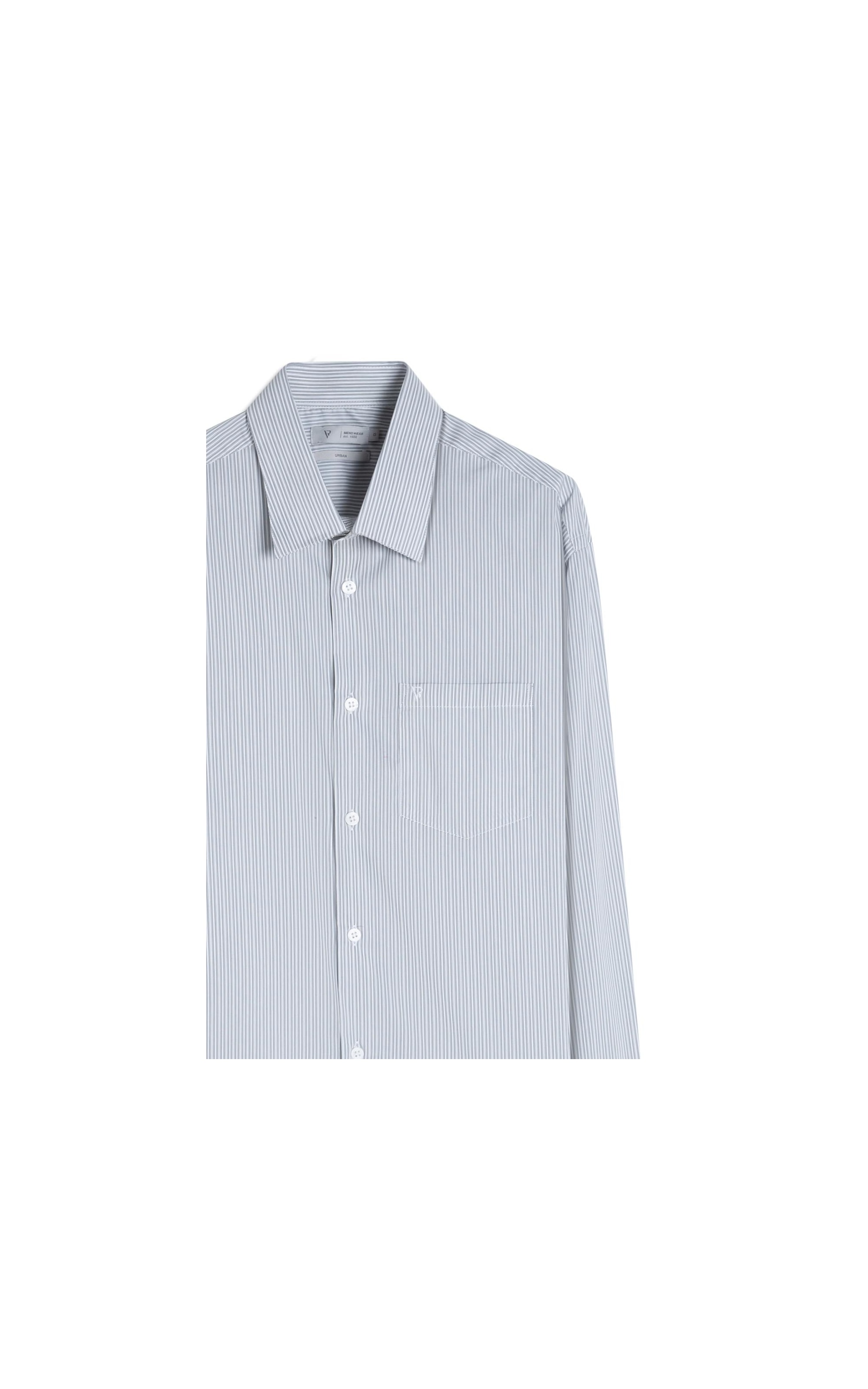 Camisa Tech Blend Moritz Classic Irish Pkt Ml Cinza Claro
