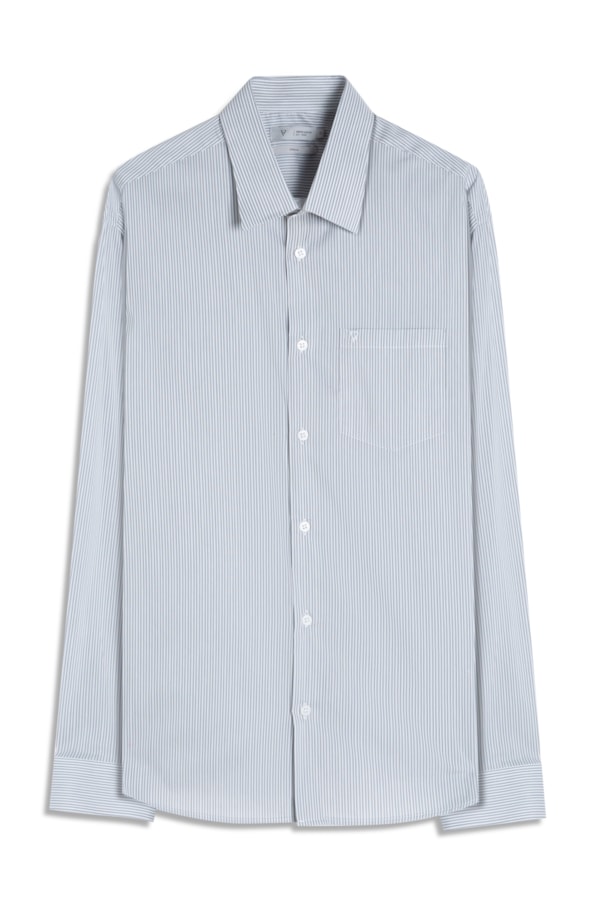 Camisa Tech Blend Moritz Classic Irish Pkt Ml Cinza Claro