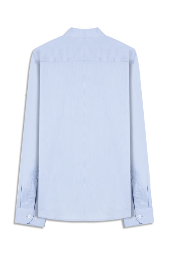Camisa Tech Blend Santa Monica Ii Slim s Azul Claro