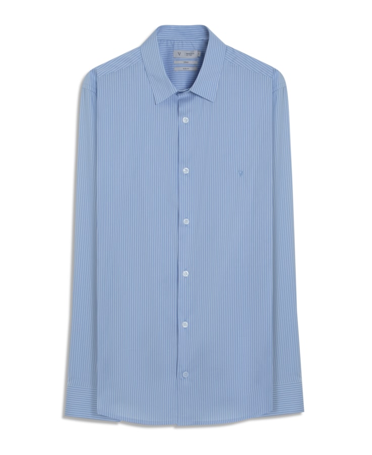Camisa Tech Blend Santa Rosa Ii Slim Sha Azul Claro