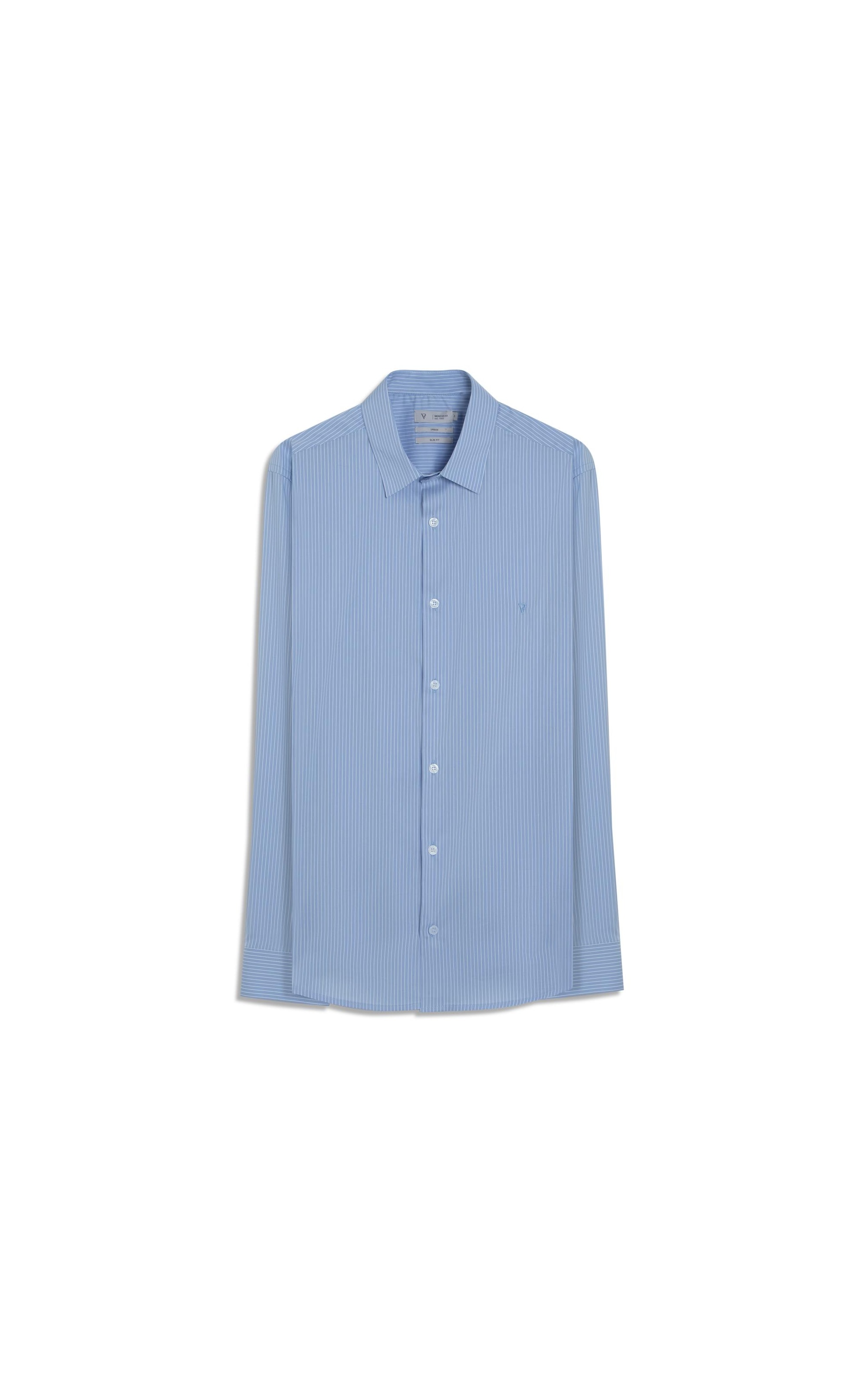 Camisa Tech Blend Santa Rosa Ii Slim Sha Azul Claro