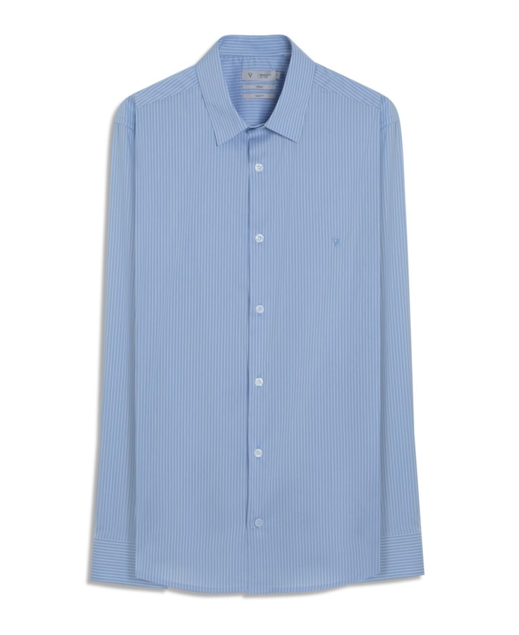 Camisa Tech Blend Santa Rosa Ii Slim Sha Azul Claro