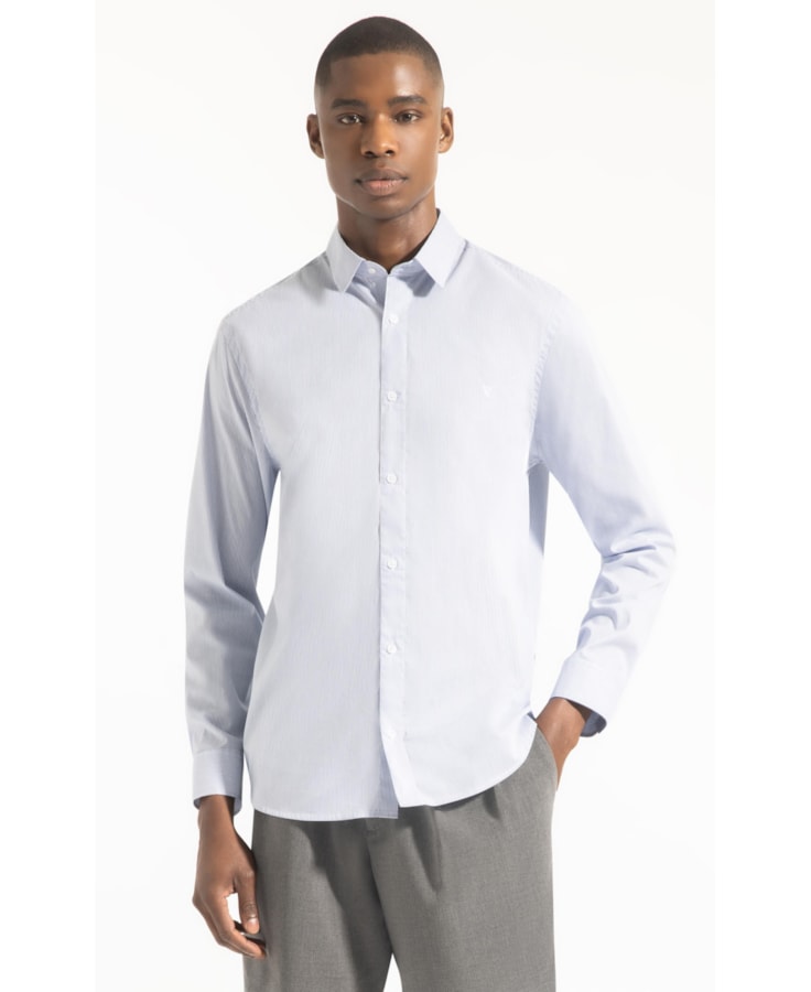 Camisa Tech  Copenhage Slim Pirlo Azul Pervante