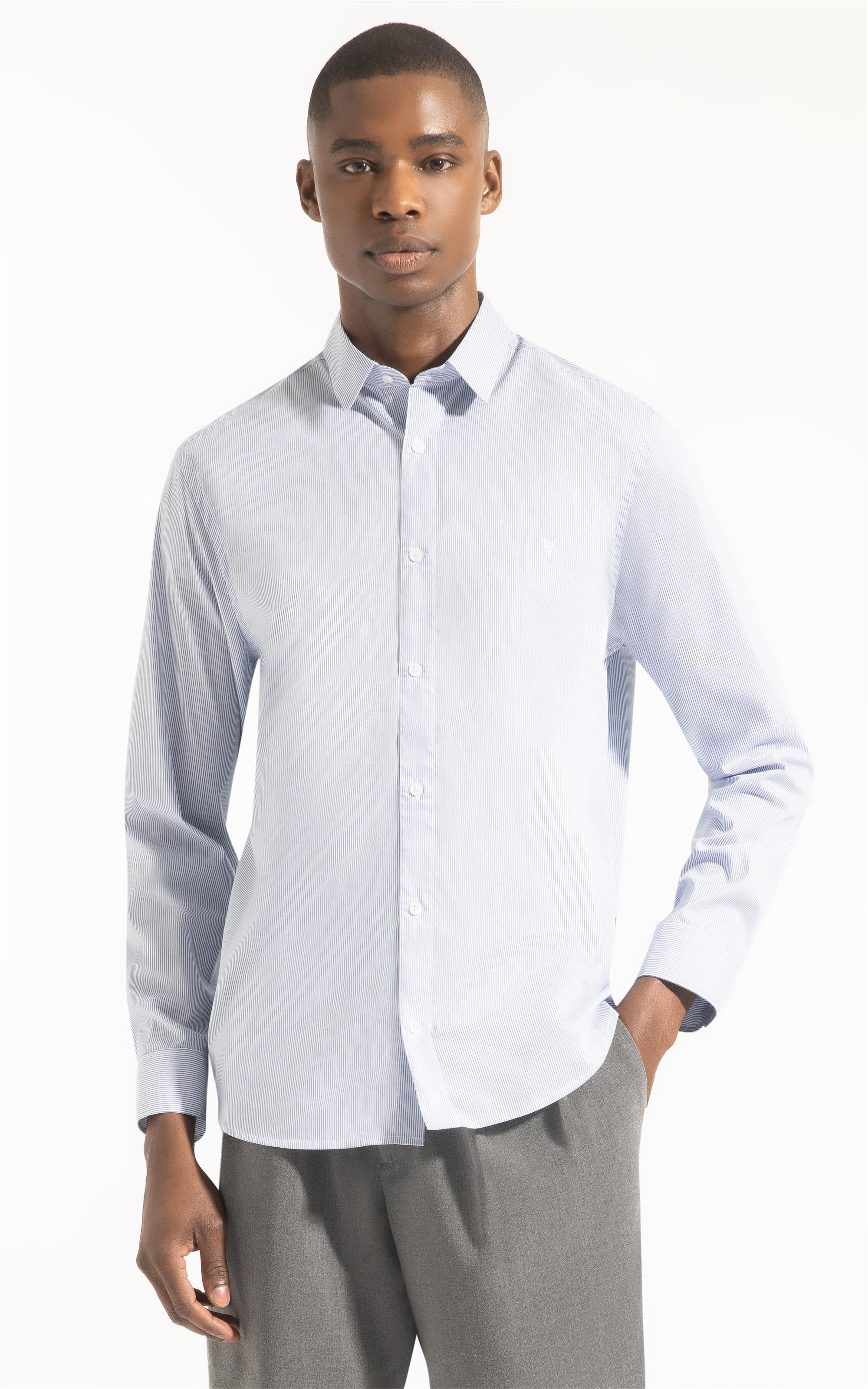 Camisa Tech  Copenhage Slim Pirlo Azul Pervante