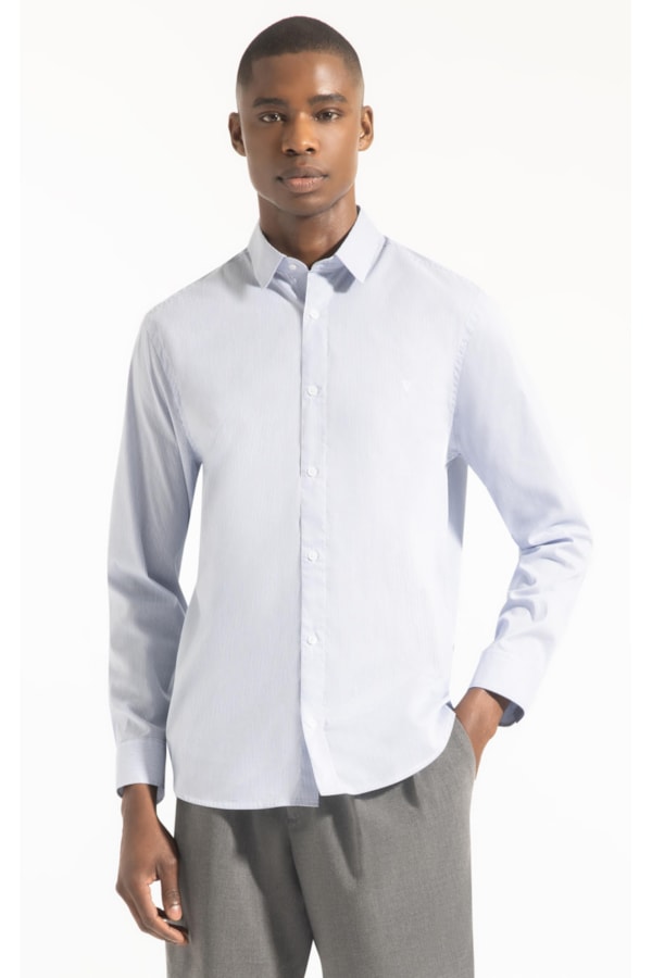 Camisa Tech  Copenhage Slim Pirlo Azul Pervante