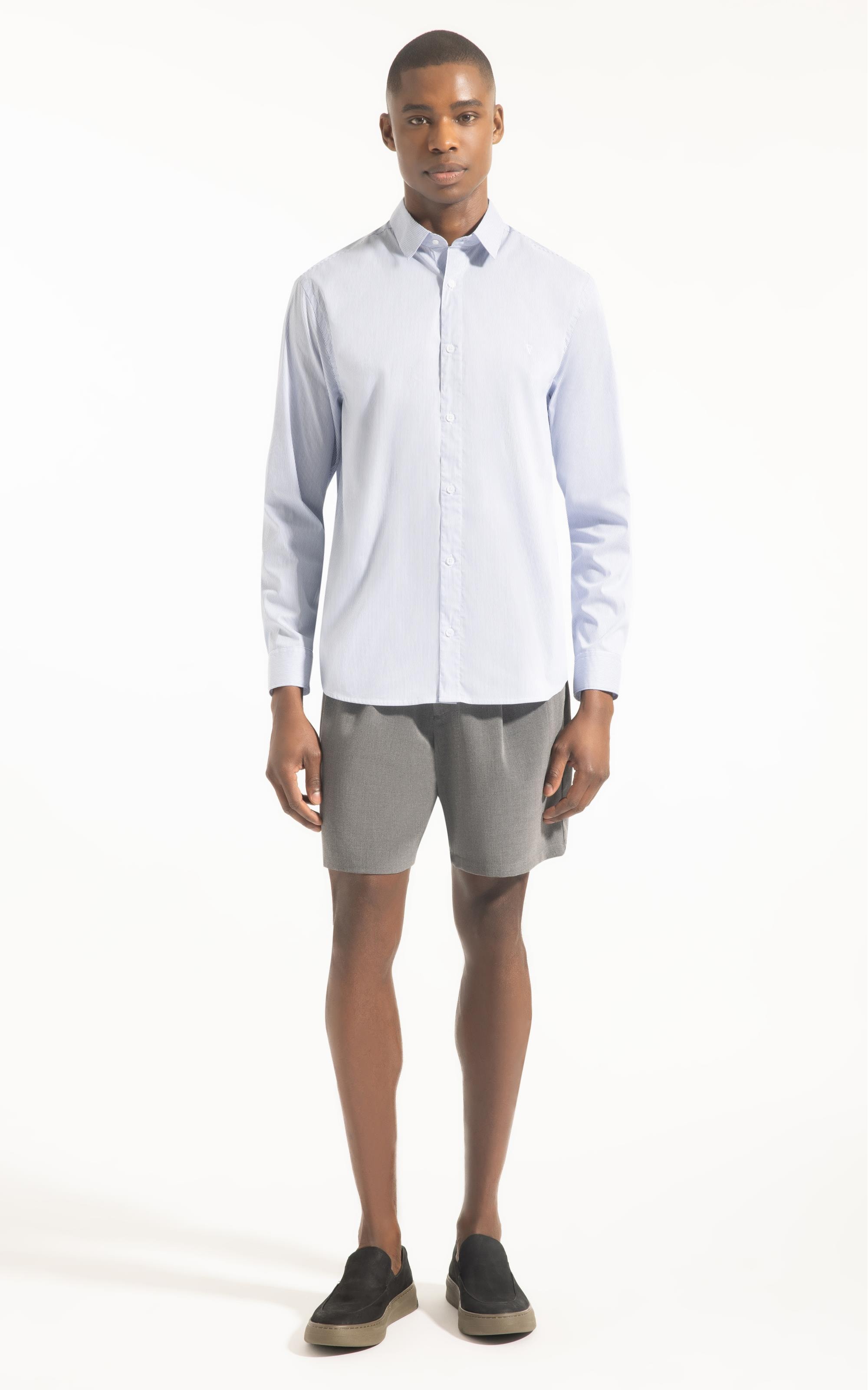 Camisa Tech  Copenhage Slim Pirlo Azul Pervante