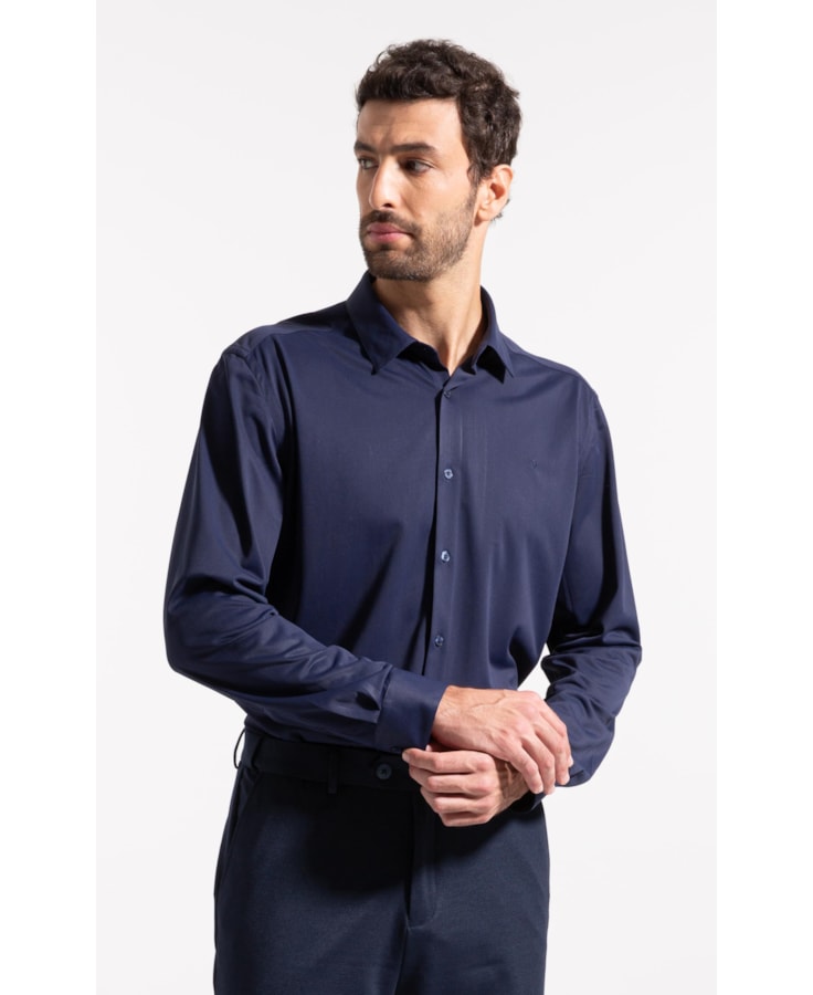 Camisa Tech Dry Classic Shangai Dark Navy